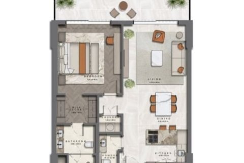 Apartament në Saadiyat Island, Abu Dhabi, Emiratet e Bashkuara Arabe 1 dhomë gjumi, 95 m2. № 704558 - Foto 9