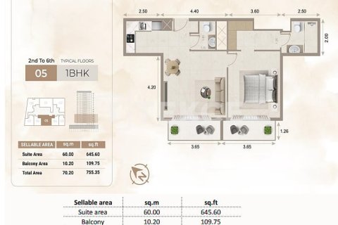 דירה למכירה ב Dubai Sports City, Dubai, איחוד האמירויות  2 חדרי שינה, 121 מ"ר, מספר 738901 - תמונה 29