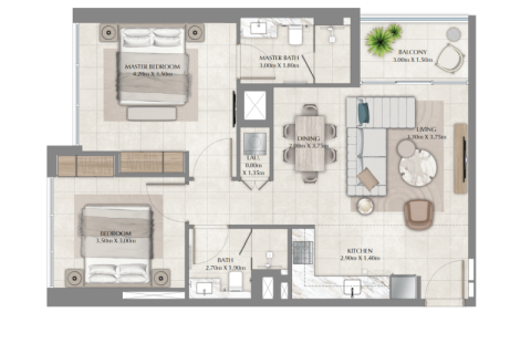 Appartement te koop in Business Bay, Dubai, VAE 1 slaapkamer, 61 vr.m., nr 689884 - foto 5