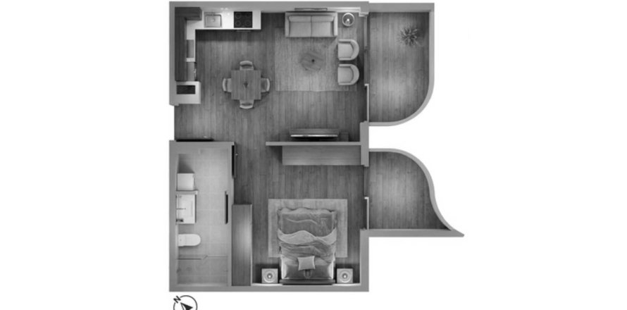 Lakás a Manarina by Zenith lakóparkban itt: Dubai South (Dubai World Central), EAE, 1 hálószoba, 64 m², azonosító: 704083
