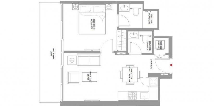 Apartment in Pierside Marina Residences in Umm Al Quwain, UAE 1 bedroom, 56.99 sq.m. № 610874