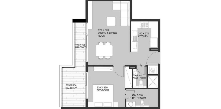 Apartemen di Garnet by Siroya di Dubai South (Dubai World Central), UEA 1 kamar tidur, 67.49 m2 nomor 705332
