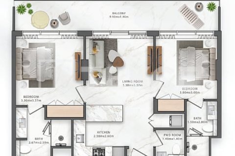 Купить квартиру в Рас-эль-Хайма, ОАЭ 1 комната, 35м2, № 633335 - фото 25