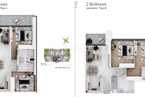 Apartament de vânzare în Dubai Sports City, Dubai, EAU 2 dormitoare, 107 mp.  №646110 - poză 21
