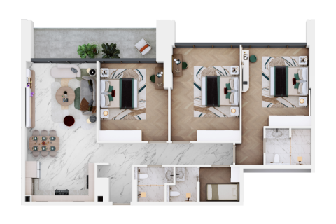 Byt v Dubai Sports City, SAE 1 pokoj, 39 m² Č.: 732796 - fotografie 13