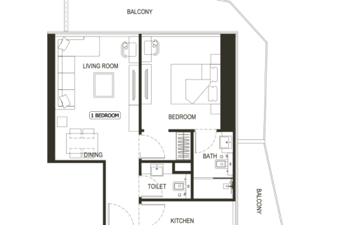 Apartmán v Dubai Sports City, SAE 1 izba, 28 m2 č. 732795 - Fotografia 8