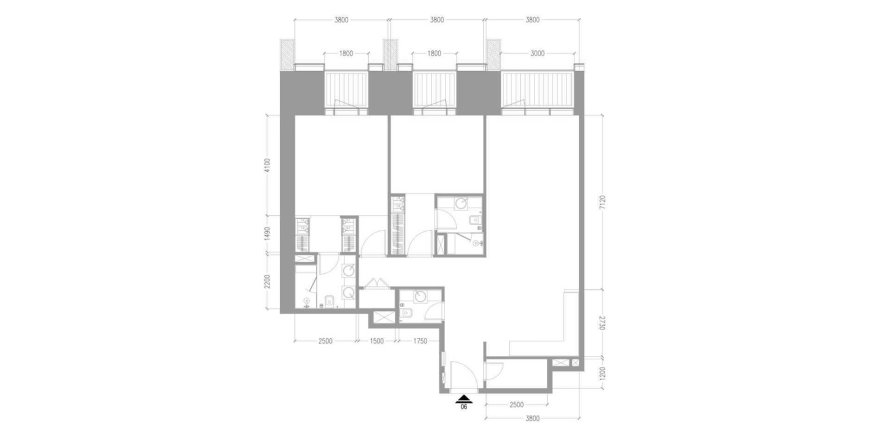 Floor plan «2BR», 2 bedrooms, in TIGER SKY TOWER
