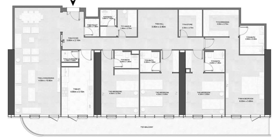 Leilighet i Al Mamzar - Sharjah, Sharjah, Emiratene 4 soverom, 315 kvm nr. 706233
