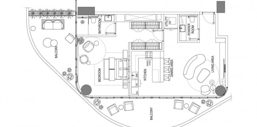 Apartament în Al Marjan Island, Ras Al Khaimah, EAU 1 dormitor, 118.08 mp. №604261
