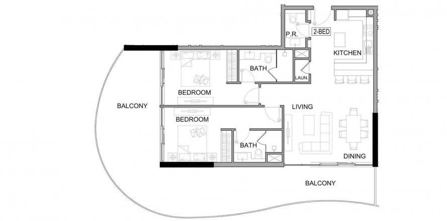 Appartamento a Golf City, Dubai, EAU 2 camere da letto, 140.43 mq. № 564423