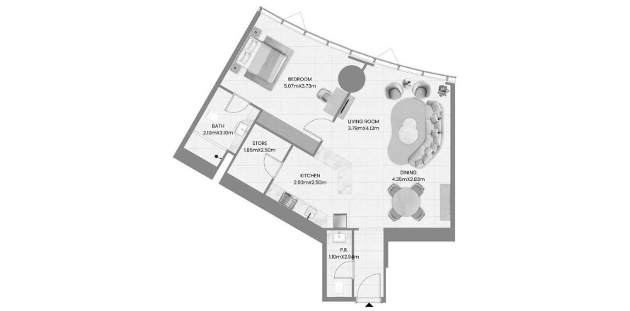 Διαμέρισμα σε LEAF TOWER σε Al Reem Island, Abu Dhabi, ΗΑΕ 1 υπνοδωμάτιο, 82.22 τ.μ. Αρ. 733874