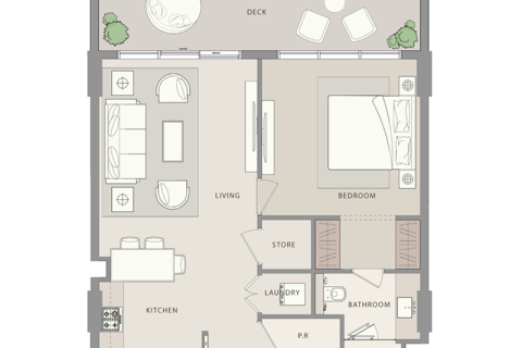 Appartement te koop in Al Marjan Island, Ras Al Khaimah, VAE 1 kamer, nr 690268 - foto 4
