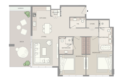 Appartement te koop in Al Marjan Island, Ras Al Khaimah, VAE 1 kamer, nr 690268 - foto 5