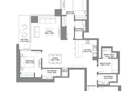 Apartament në Dubai, Emiratet e Bashkuara Arabe 1 dhomë gjumi, 59 m2. № 690267 - Foto 9