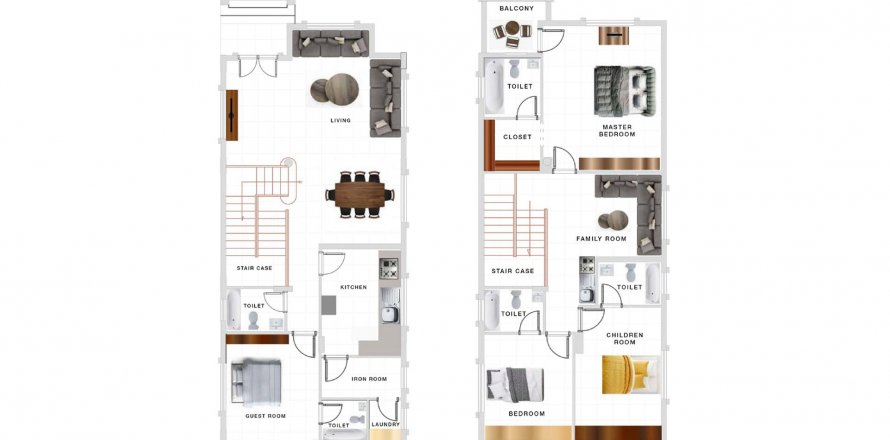 Rumah bandar di AL HELIO VILLAS di Al Helio, Ajman, UAE 4 bilik tidur, 197.59 meter persegi № 433162