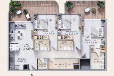 Appartement à vendre à Dubai Land, Dubai, EAU 1 pièce, 33 m2 № 732427 - photo 4