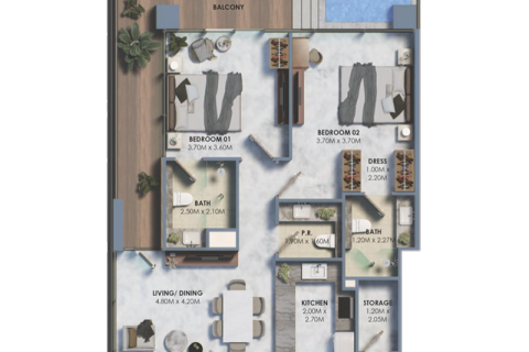 Apartmán v Dubai Land, SAE 1 izba, 42 m2 č. 732428 - Fotografia 9