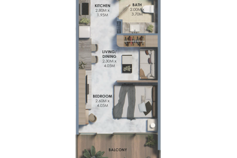 Apartmán v Dubai Land, SAE 1 izba, 42 m2 č. 732428 - Fotografia 7