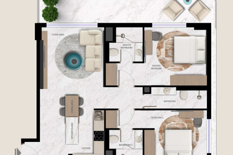 Пәтер Dubai Land, Дубай, БАӘ-да 1 жатын бөлме, 71 м² № 732432 - фото 6