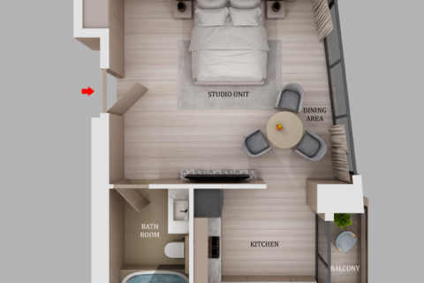 Apartmen di Dubai Marina, UAE 1 bilik № 689994 - foto 3