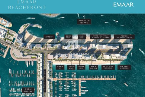 Apartman u gradu Dubai Harbour, Dubai, UAE 1 spavaća soba, 68 m2 Br. 664838 - Slika 11