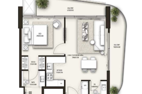 Leilighet til salgs i Jumeirah Village Triangle, Dubai, Emiratene 1 rom, 41 kvm Nr. 690007 - Foto 5