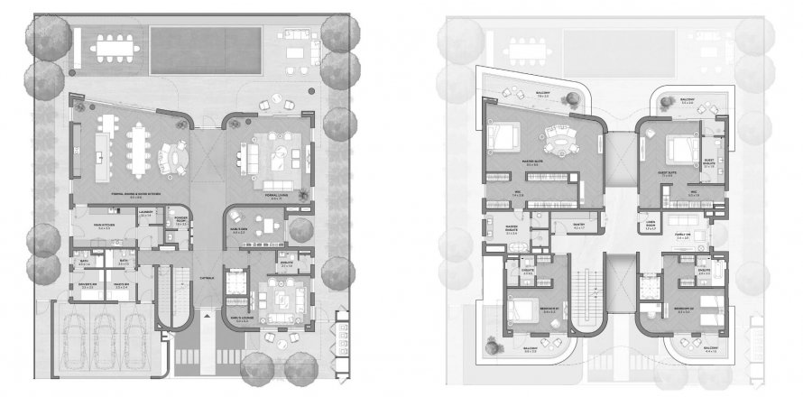 Floor plan «VILLA 6BR», 6 bedrooms, in Karl Lagerfeld Villas