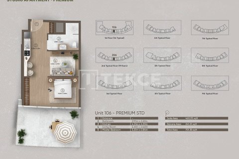 Apartment til salg i Ras Al Khaimah, UAE 1 værelse, 49 kvm № 703127 - foto 20