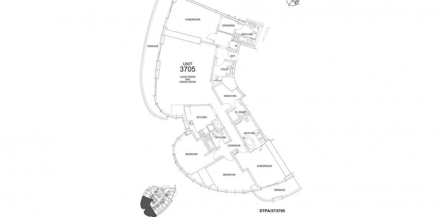 Lägenhet i Business Bay, Dubai, UAE 4 sovrum, 260.21 kvm Nr. 574465