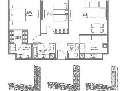 Wohnung zum Verkauf in Aljada, Sharjah, VAE 1 Schlafzimmer, 106 m2 Nr. 699449 - Foto 11