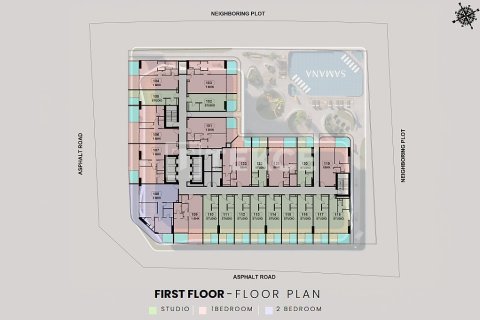 Apartman u Dubai Land, UAE 1 soba, 58 m2 Br. 730877 - fotografija 29