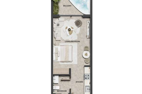 Apartament na sprzedaż w Dubai Land, Dubai, ZEA 1 pokój, 43 mkw., nr 732438 - zdjęcie 6