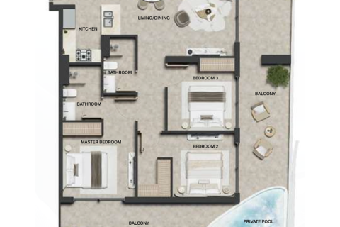 Apartament na sprzedaż w Dubai Land, Dubai, ZEA 1 pokój, 43 mkw., nr 732438 - zdjęcie 9