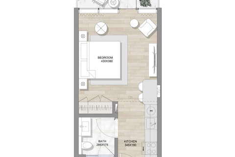 Apartament de vânzare în Ras Al Khaimah, EAU 1 cameră, 36 mp. №732436 - poză 4