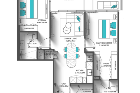 Dubai Land, Dubai, BAE’de satılık daire 1 oda, 38 m² No 732434 - fotoğraf 6