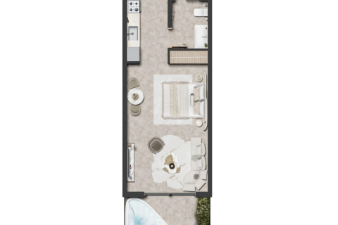 Apartment in Dubai Land, UAE 1 room, 51 sq.m. № 732439 - photo 5