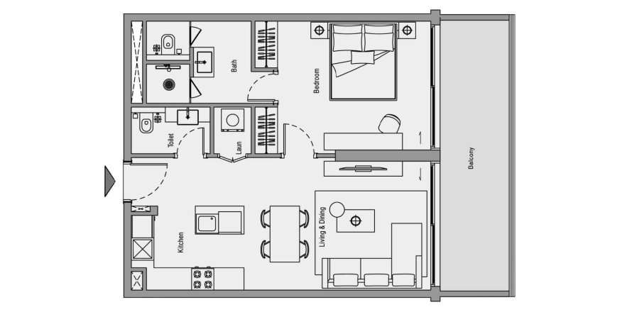 Apartamento en Jumeirah Village Circle, Dubai, EAU 1 dormitorio, 74.6 m² № 711853