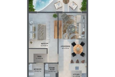Huoneisto Dubai Land, Arabiemiraatit 1 huone, 43 m2 № 732425 - kuva 6