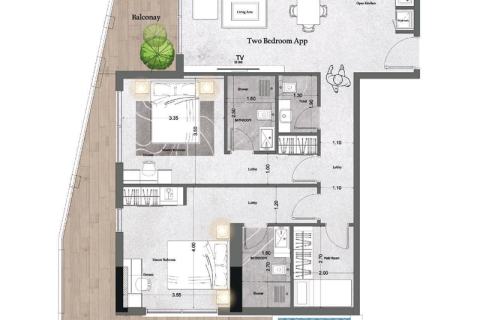 Apartemen di Dubai Land, UEA 1 ruangan, 39 m2 nomor 732358 - foto 10