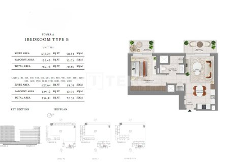Apartament na sprzedaż w Dubai Hills Estate, Dubai, ZEA 1 sypialnia, 68 mkw., nr 680530 - zdjęcie 11