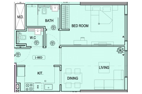 Apartemen di Jumeirah Village Circle, Dubai, UEA 1 kamar tidur, 58 m2 nomor 732563 - foto 6