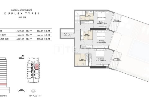 Duplex lakás itt: Dubai, EAE, 3 hálószoba, 375 m², azonosító: 762870 - fénykép 13