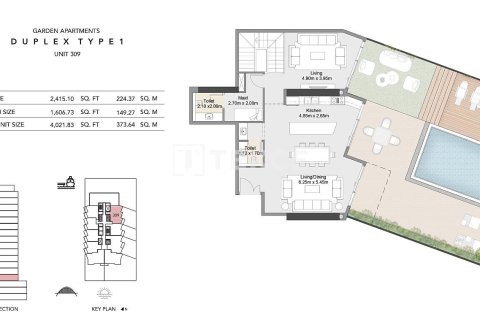 Duplex lakás itt: Dubai, EAE, 3 hálószoba, 375 m², azonosító: 762870 - fénykép 14