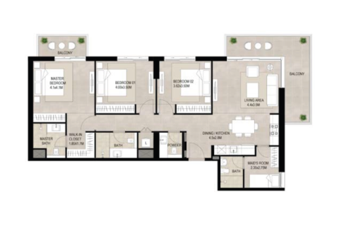 Town Square, Dubai, BAE’de satılık daire 1 yatak odası, 61 m&sup2; No 732583 - fotoğraf 11
