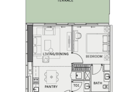 Apartament na sprzedaż w Jumeirah Village Circle, Dubai, ZEA 1 pokój, 39 mkw., nr 732582 - zdjęcie 6
