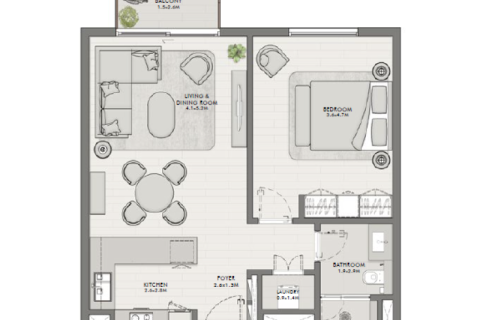 Apartment til salg i Umm Suqeim, Dubai, UAE 1 soveværelse, 67 kvm № 689896 - foto 8