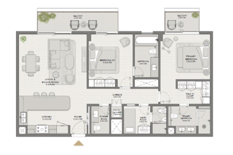 Apartment til salg i Umm Suqeim, Dubai, UAE 1 soveværelse, 67 kvm № 689896 - foto 9
