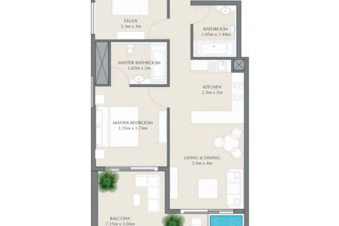 Apartment in Al Marjan Island, Ras Al Khaimah, UAE 1 room, 40 sq.m. № 689892 - photo 6