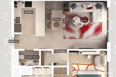 Al Marjan Island, Ras Al Khaimah, BAE’de daire 1 yatak odası, 71 m&sup2; No 716847