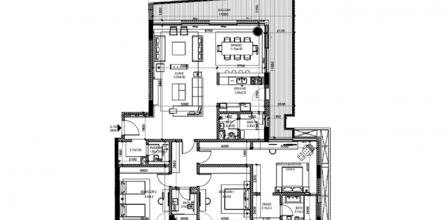 Διαμέρισμα σε SEASIDE HILLS σε Al Zorah, Ajman, ΗΑΕ 3 υπνοδωμάτια, 233.84 τ.μ. Αρ. 499411